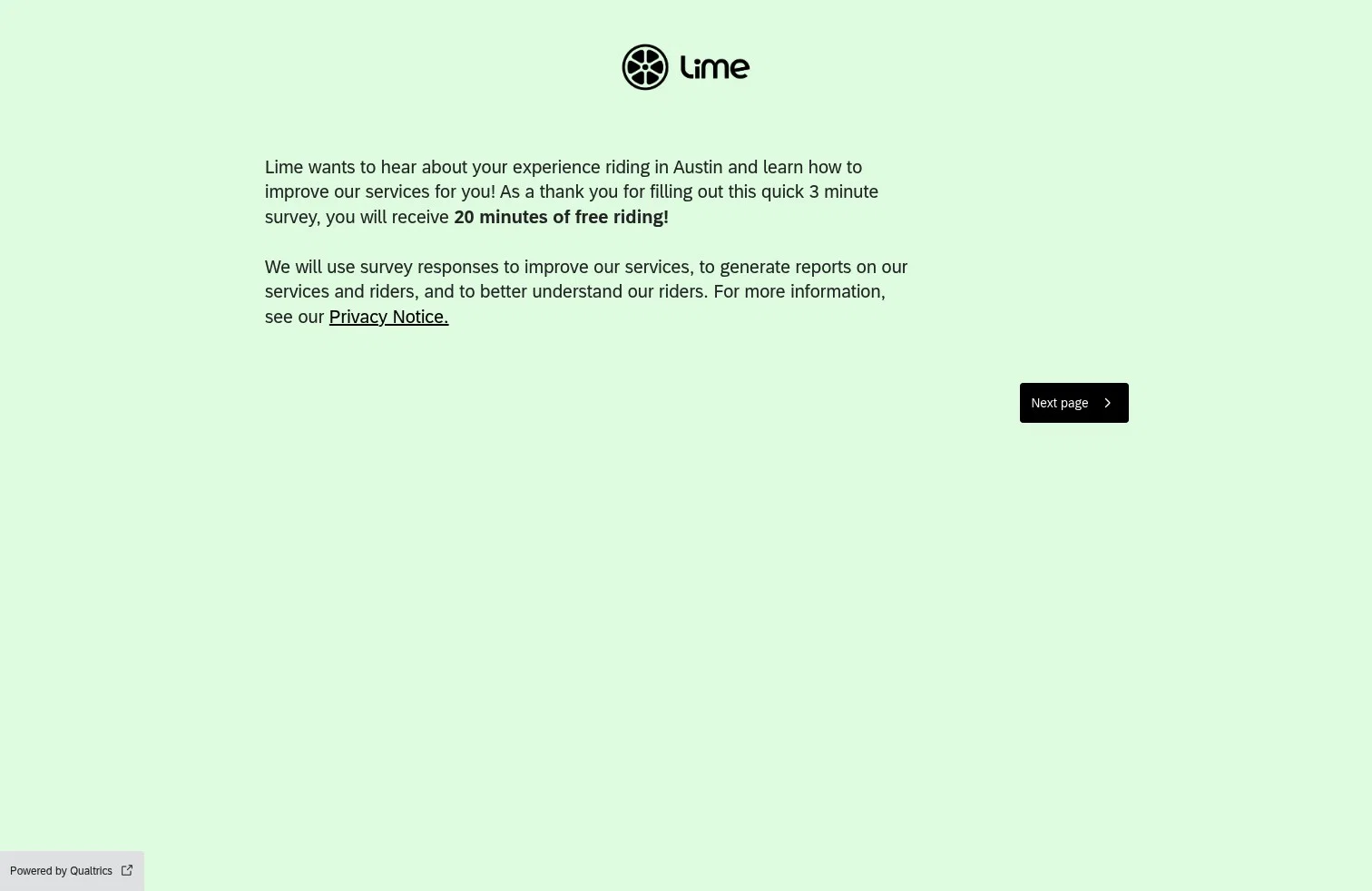 limebike.az1.qualtrics.com/jfe/form/SV_e40lGsD4lmXmy2y on desktop