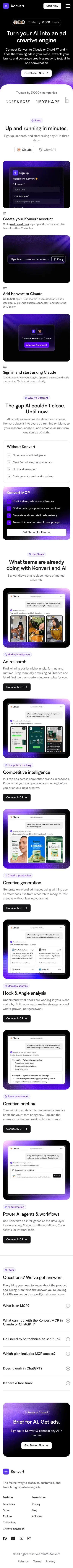 usekonvert.com/features/mcp on mobile, full screenshot