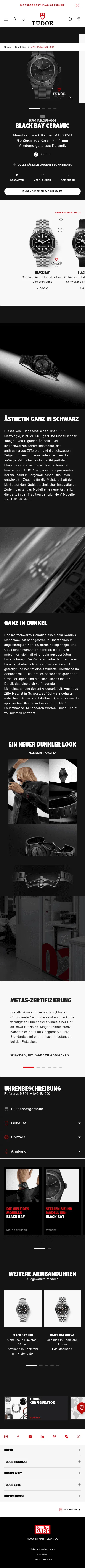tudorwatch.com/watches/black-bay/m7941a1acnu-0001 on mobile, full screenshot