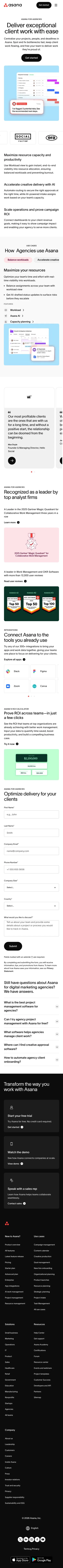 asana.com/agencies on mobile
