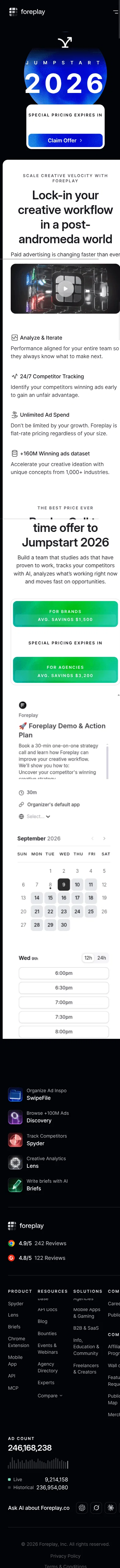 foreplay.co/jumpstart-2026 on mobile
