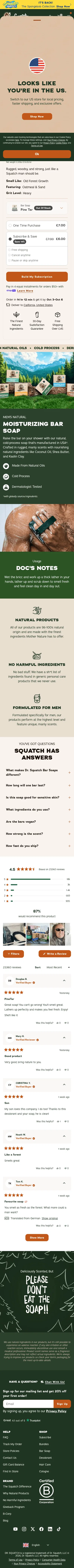intl.drsquatch.com/products/pine-tar on mobile, full screenshot