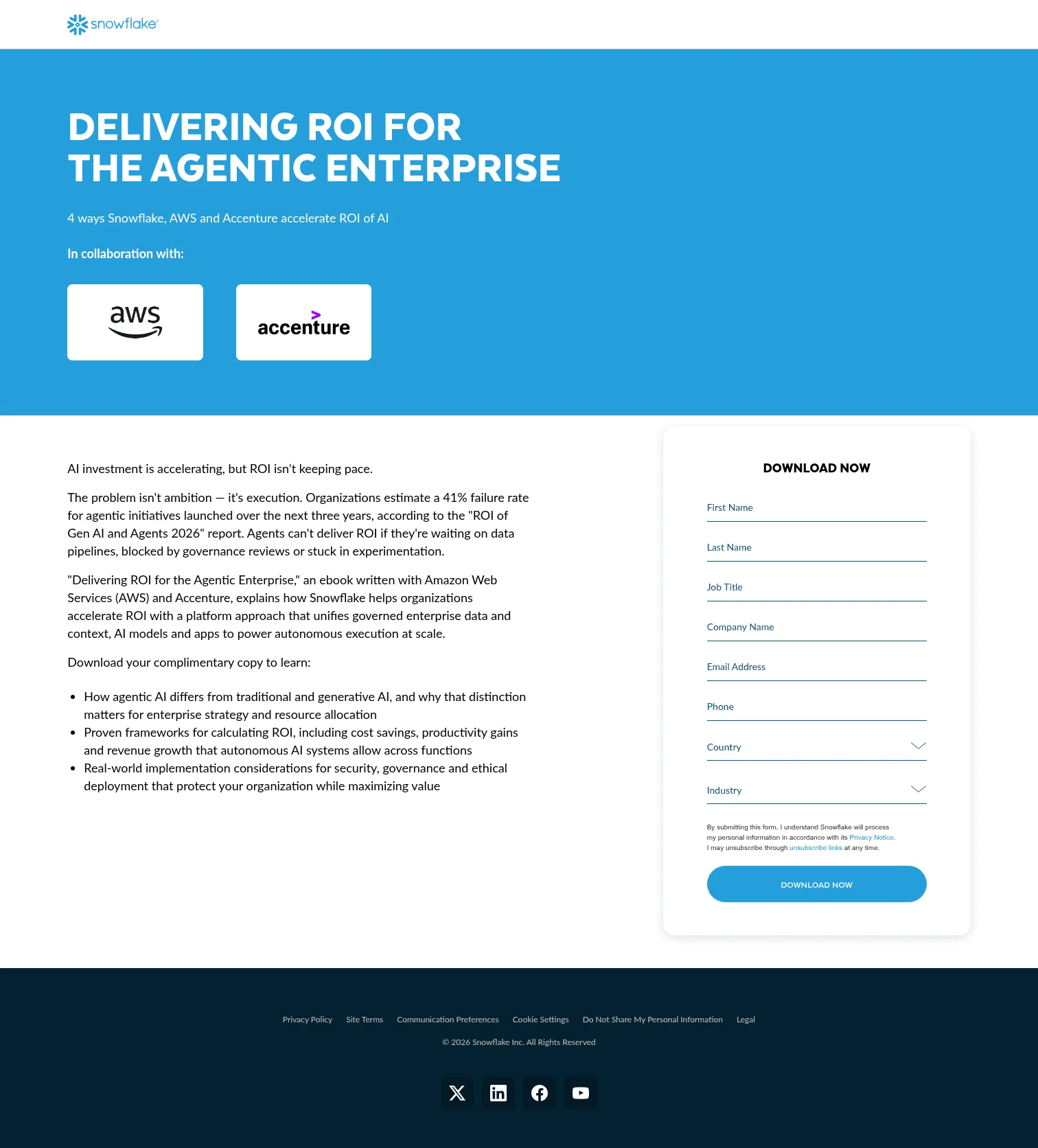 snowflake.com/en/resources/ebook/delivering-roi-for-the-agentic-enterprise on desktop