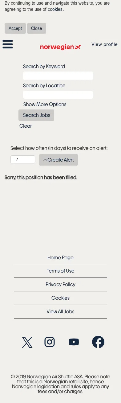 careers.norwegian.com/job/Riga-Team-Lead-Riga-Digital-Delivery-LV-1039/1369041557 on mobile, full screenshot