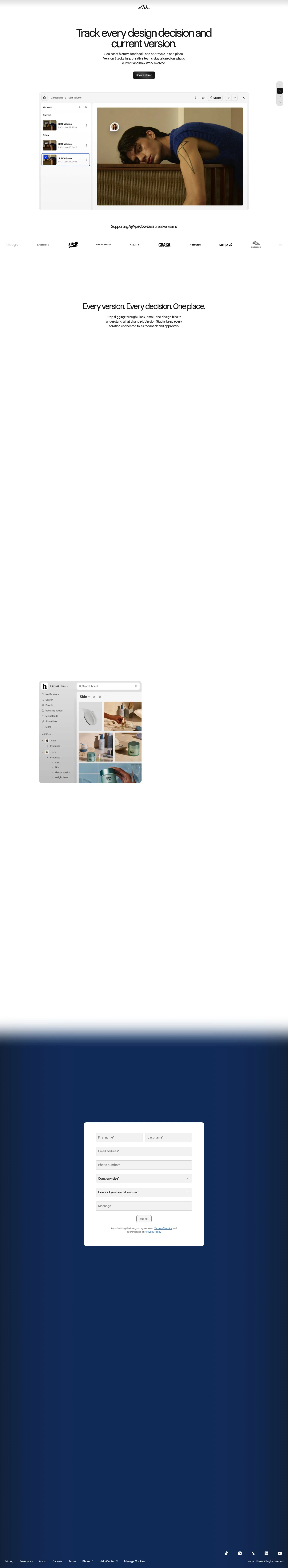 air.inc/track-every-design on desktop