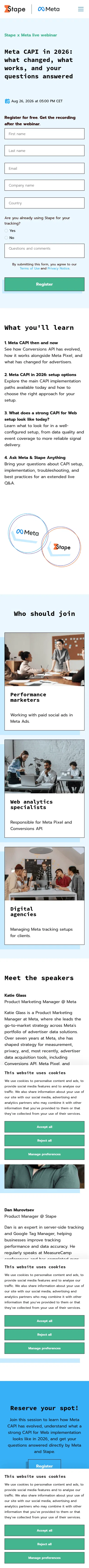 go.stape.io/webinar-meta-capi-aug-2026 on mobile, full screenshot