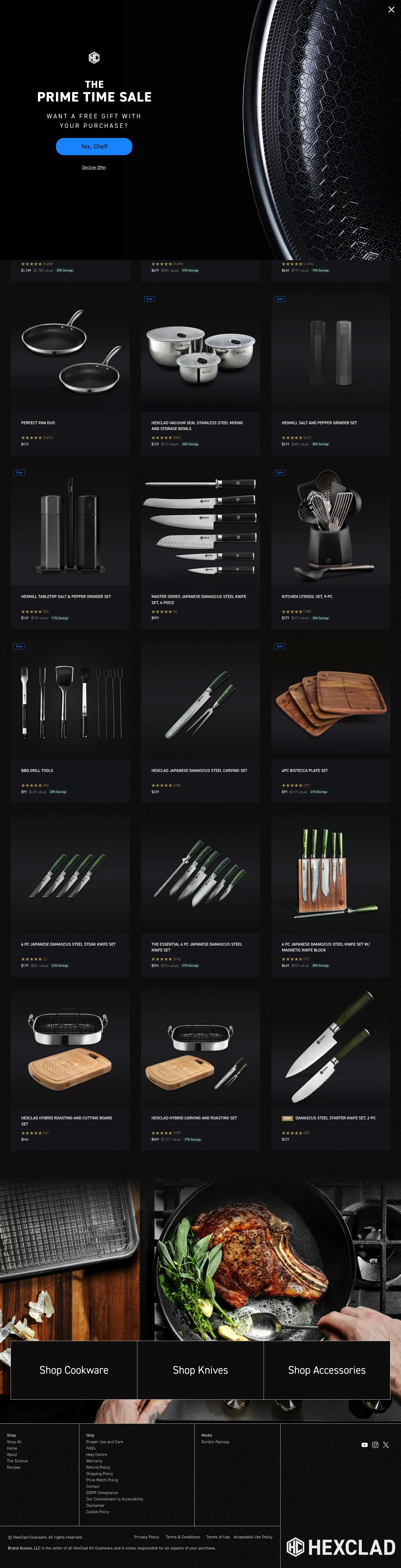 hexclad.com.au/collections/hexclad-sets on desktop, full screenshot