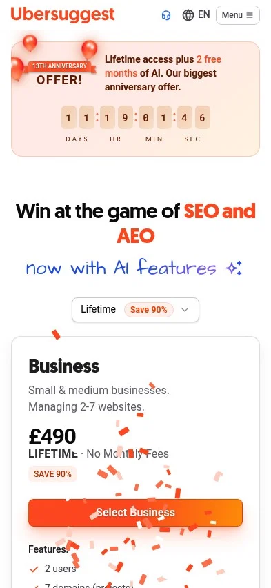 app.neilpatel.com/en/pricing on mobile
