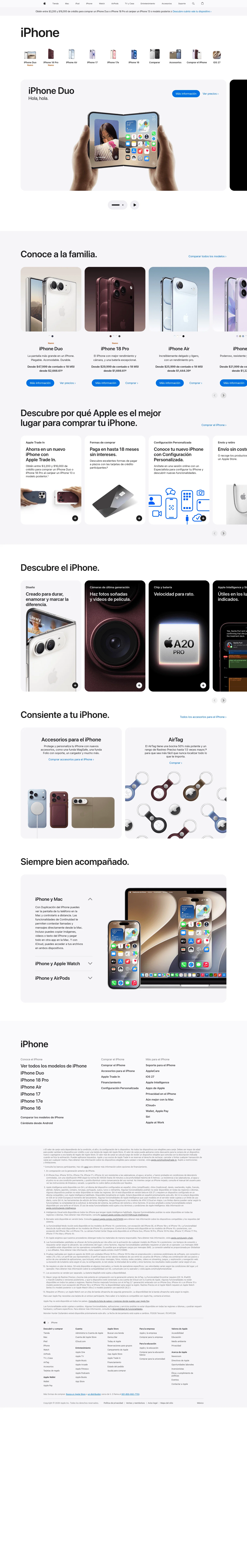 apple.com/mx/iphone on desktop