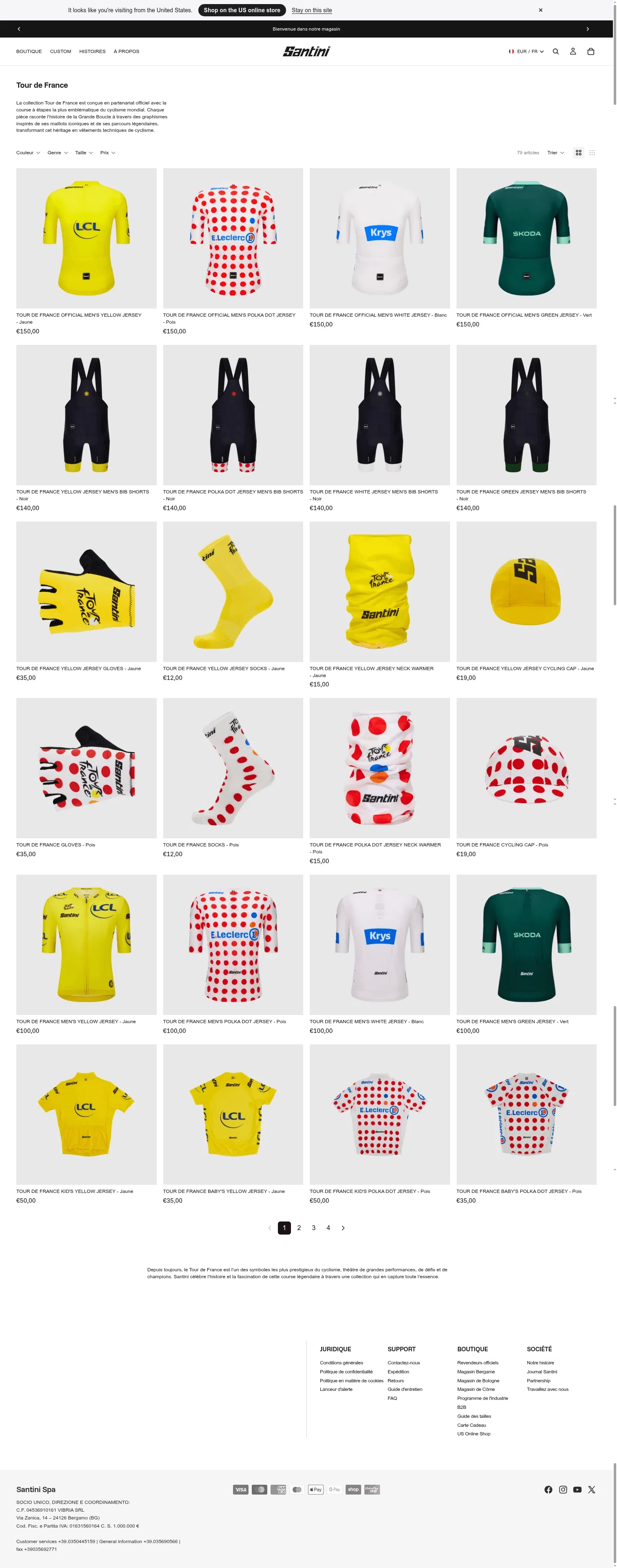 santinicycling.com/fr/content/tdf-701 on desktop, full screenshot