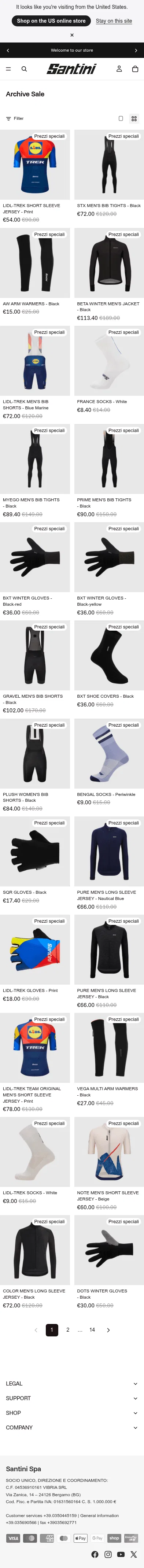 santinicycling.com/en/2026-summer-sale-941 on mobile, full screenshot