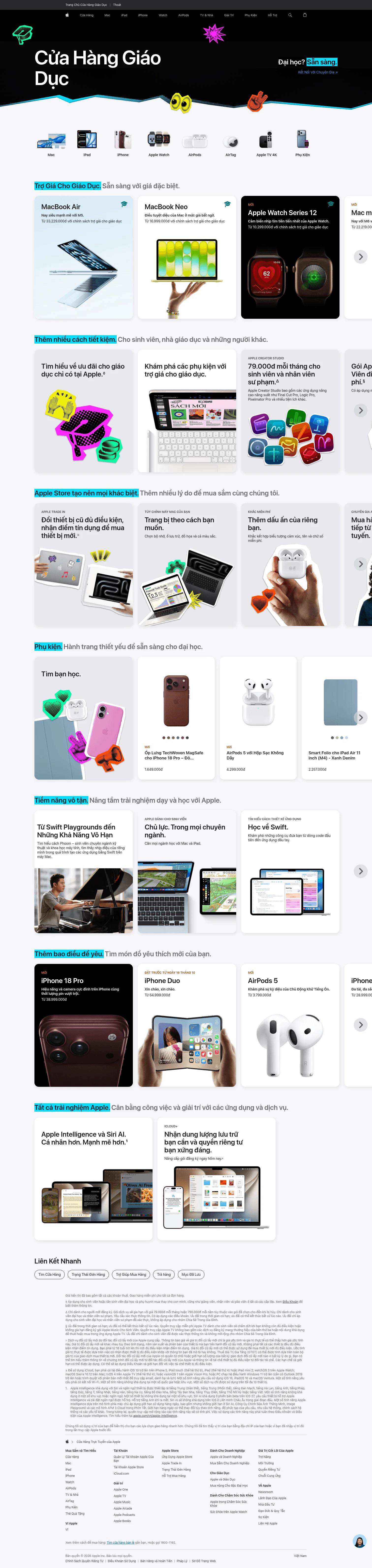 apple.com/vn-edu/store on desktop