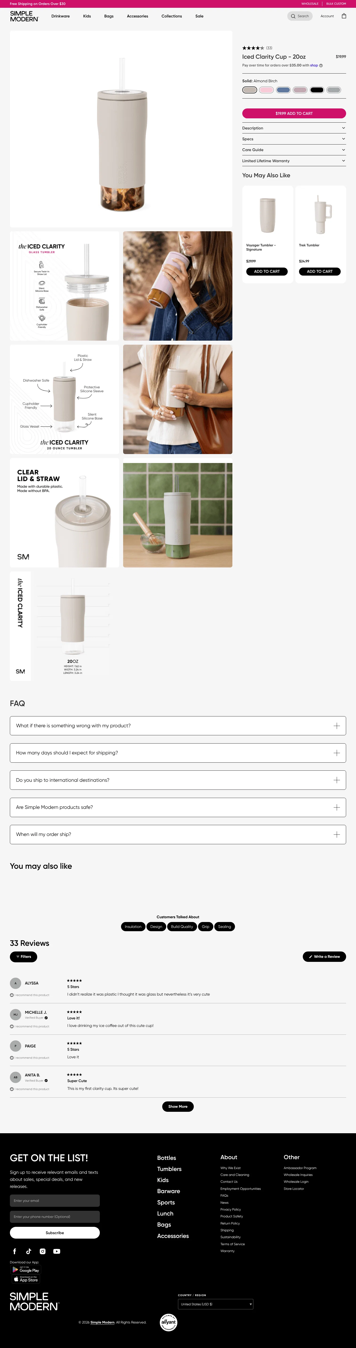 simplemodern.com/products/iced-clarity-cup-6 on desktop