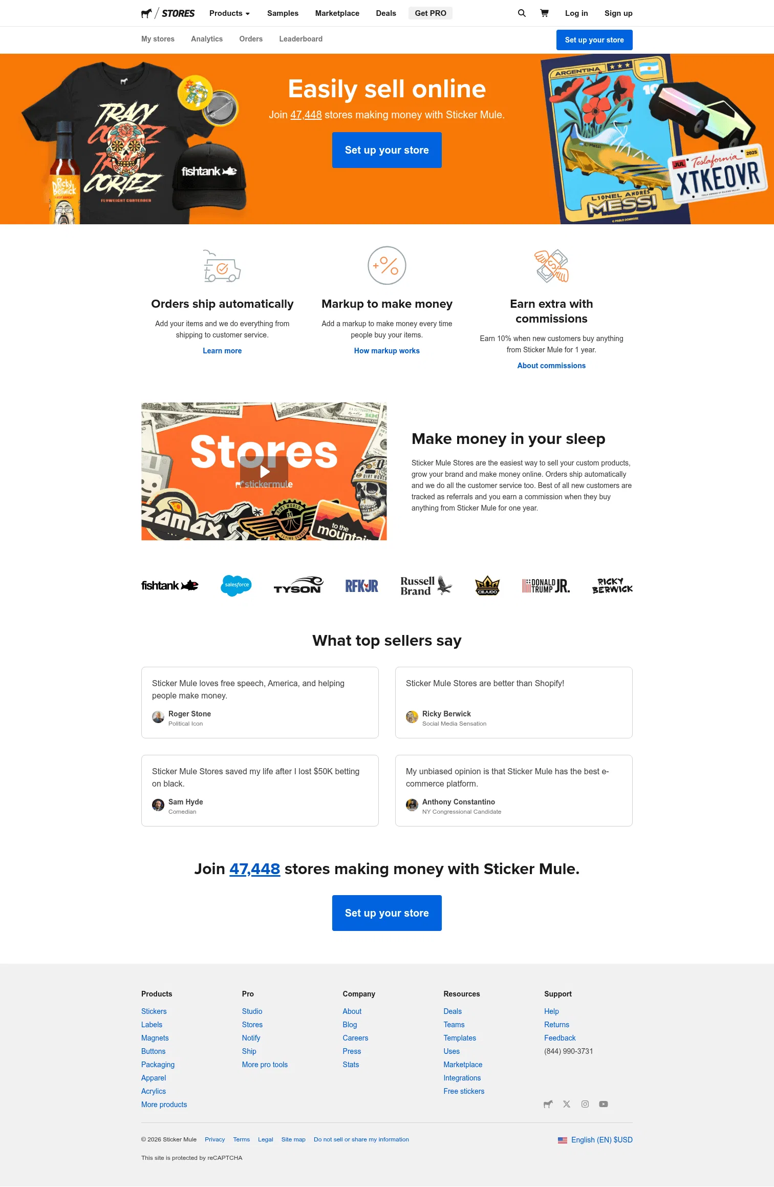stickermule.com/sell on desktop, full screenshot